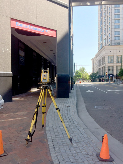 Surveying in a city